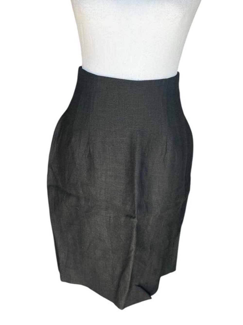Classiques Women's Career Office Skirt 100% Straight & Pencil 100% Linen Size 4